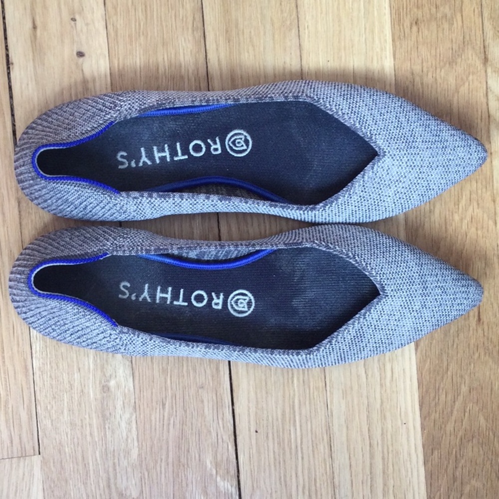 Rothy’s The Point flat size 9. Taupe Heather